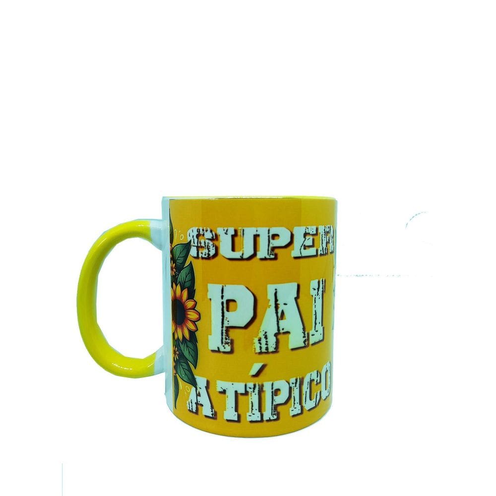 Caneca Exclusiva Super Pai Atipico Com Chaveiro Especial