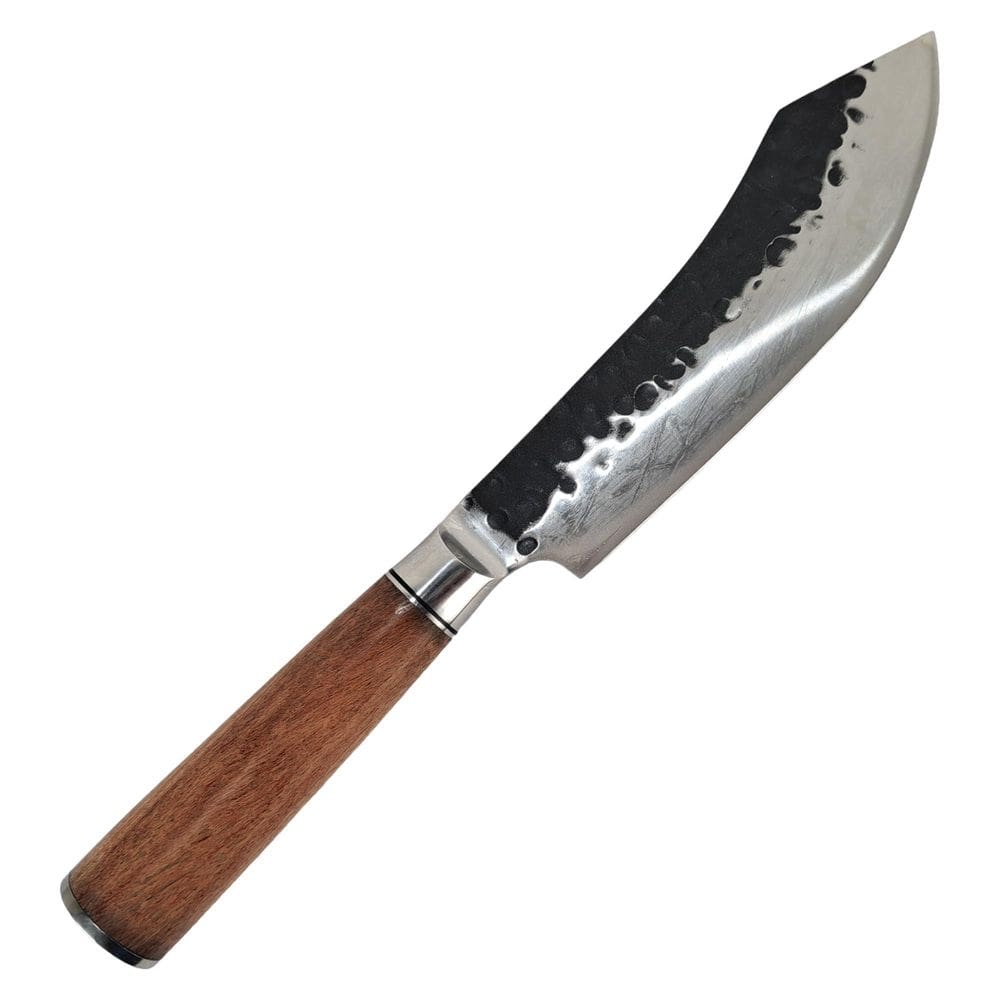 Faca De Cozinha Afiada Super Corte Cabo Madeira Aço Presente