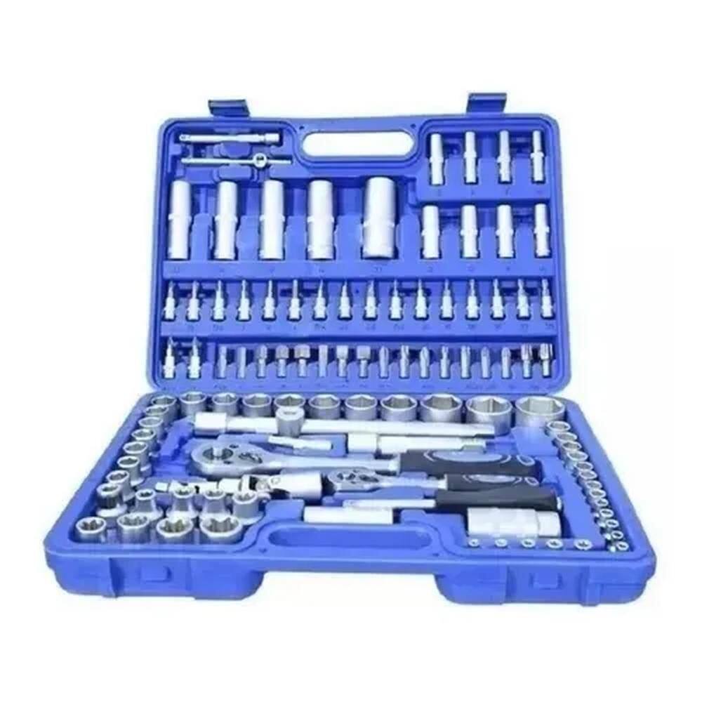 Jogo De Soquete De Impacto 15Pcs 8-32Mm Com Extensão 1/2