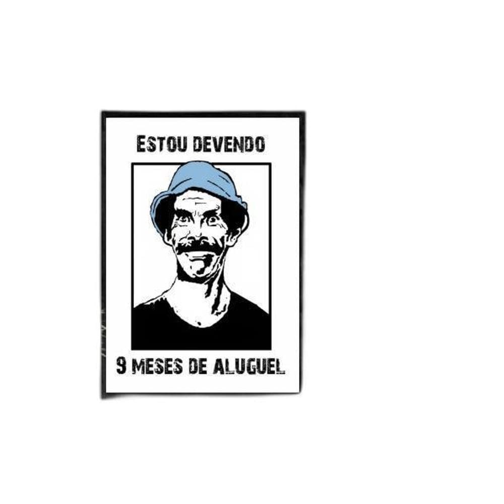 Quadro Seu Madruga - Aluguel 33X24Cm - Com Vidro