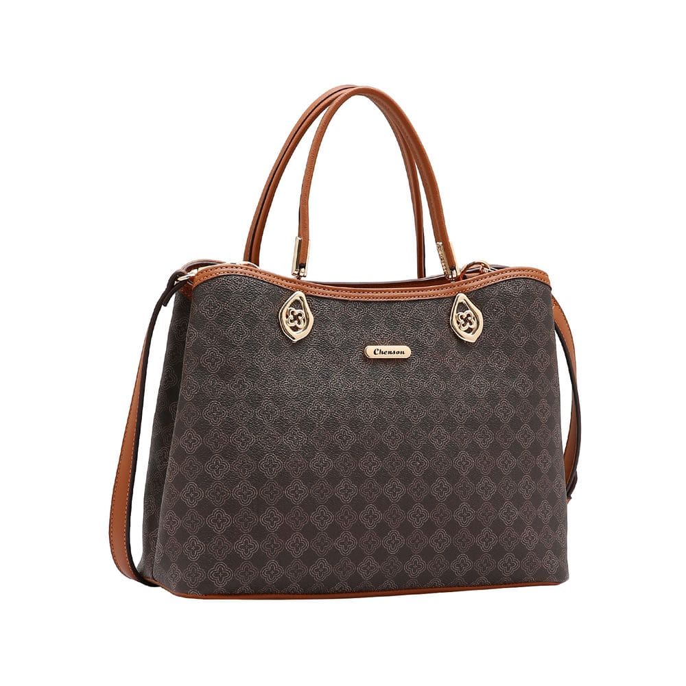 Bolsa Elemento Gráfico Casual - Alça de Mão - Café - Chenson 3485287
