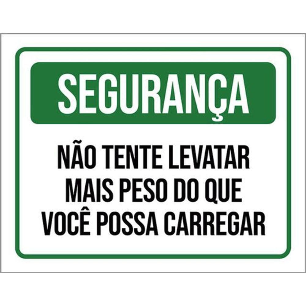 Kit 10 Placa Tente Levantar Mais Peso Possa Carregar 36X46