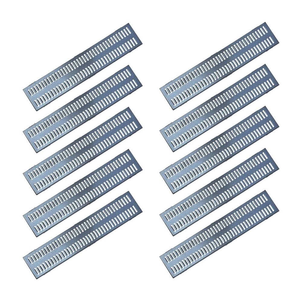 Kit 10 Ralo Grelha Linear e Caixilho Aço Galvanizado20x100cm
