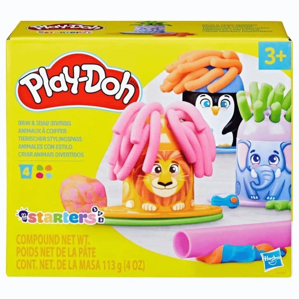 Massinha Play Doh Animais Estilosos Com 4 Potes 3+ Hasbro