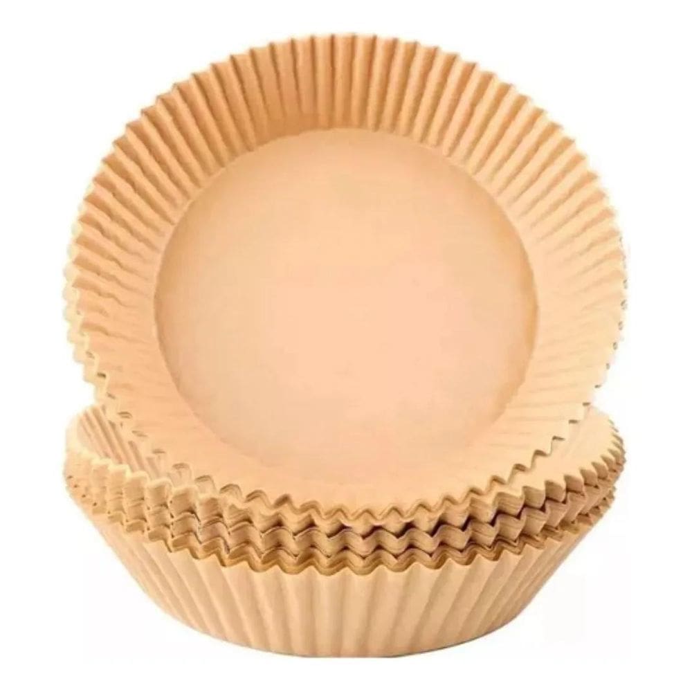 Kit 40 Formas Cestinha Redonda Airfryer 16X4,5Cm Prático