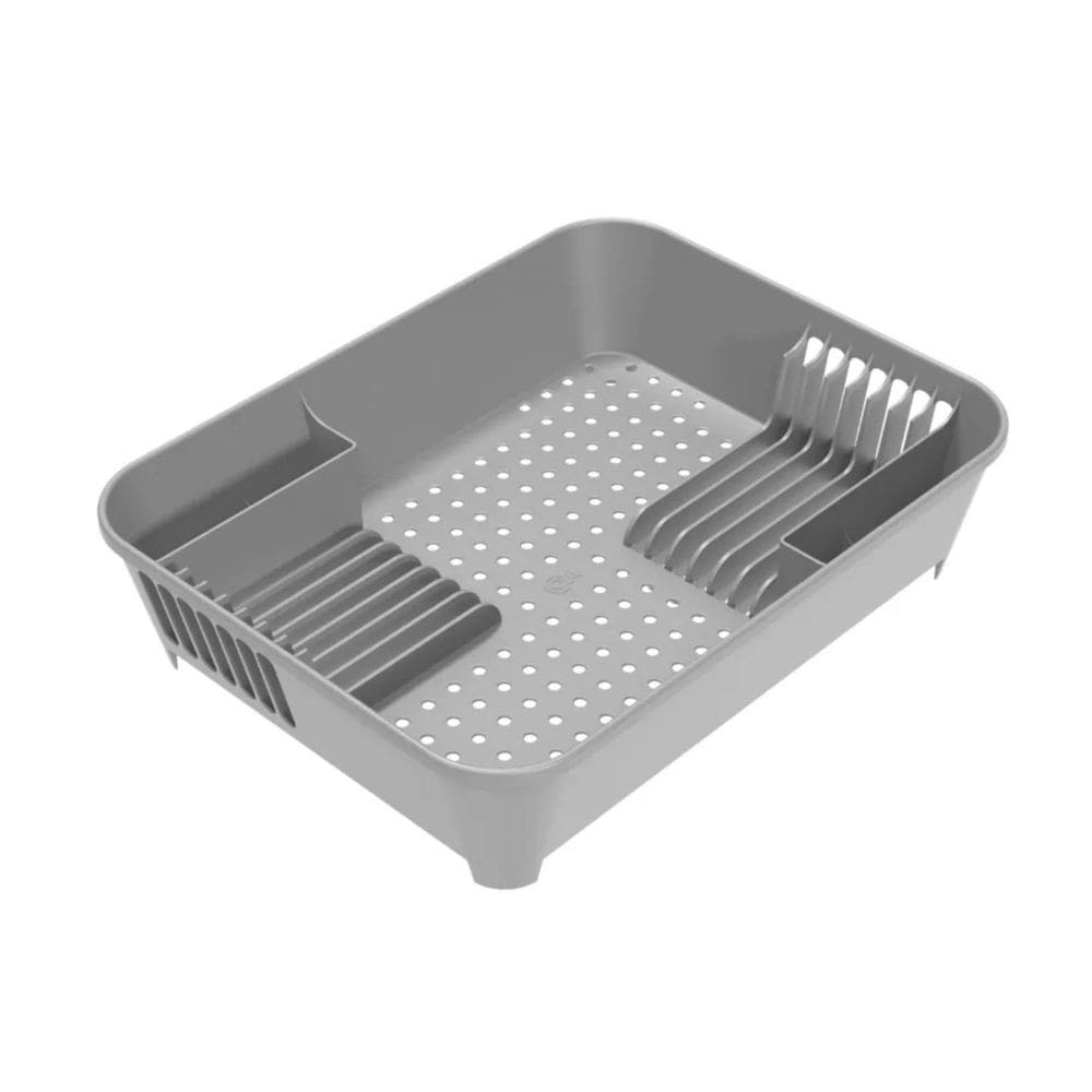 Escorredor de Louças 14 Pratos Coza Basic Light Gray
