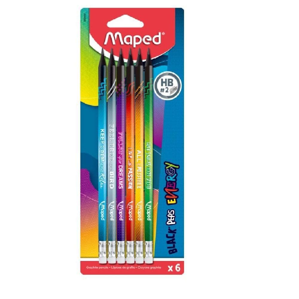 Lapis Grafite Hb Black Peps Energy 6Un Maped