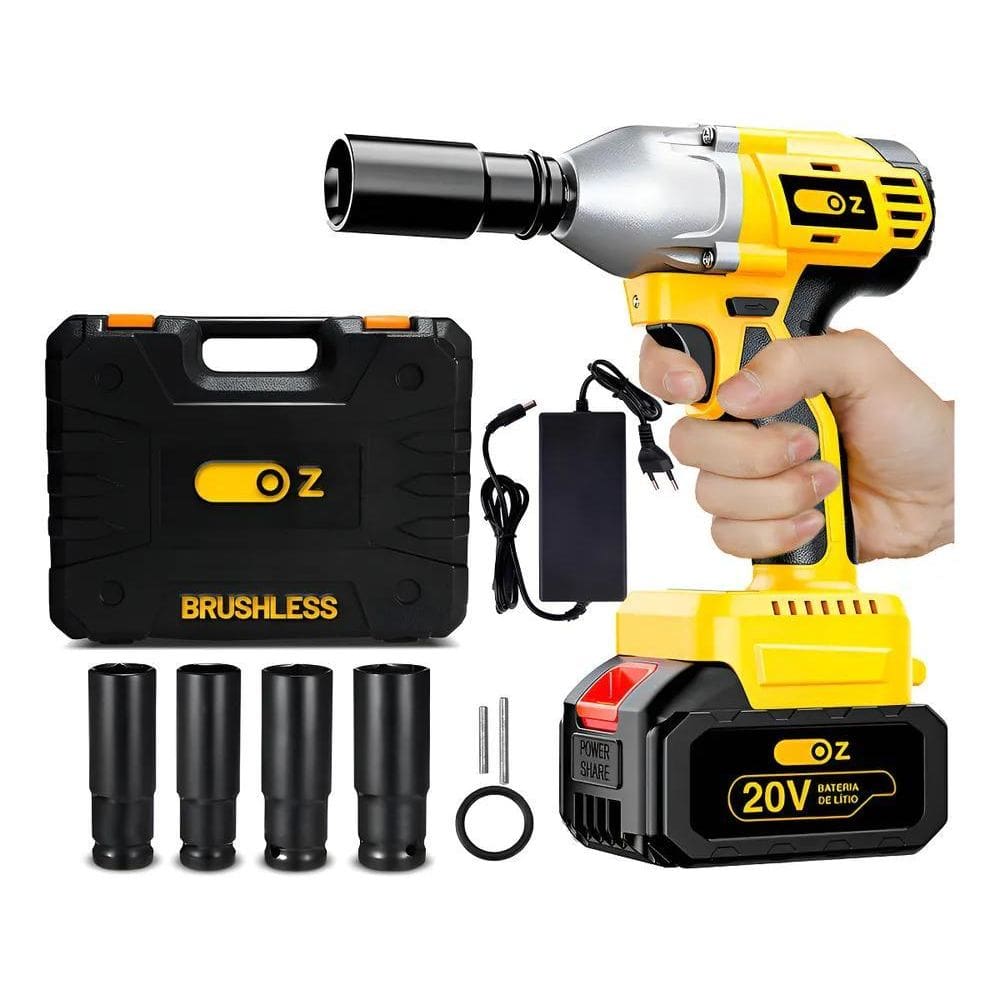 Chave De Impacto A Bateria 1/2 Polegada Motor Brushless Ch35