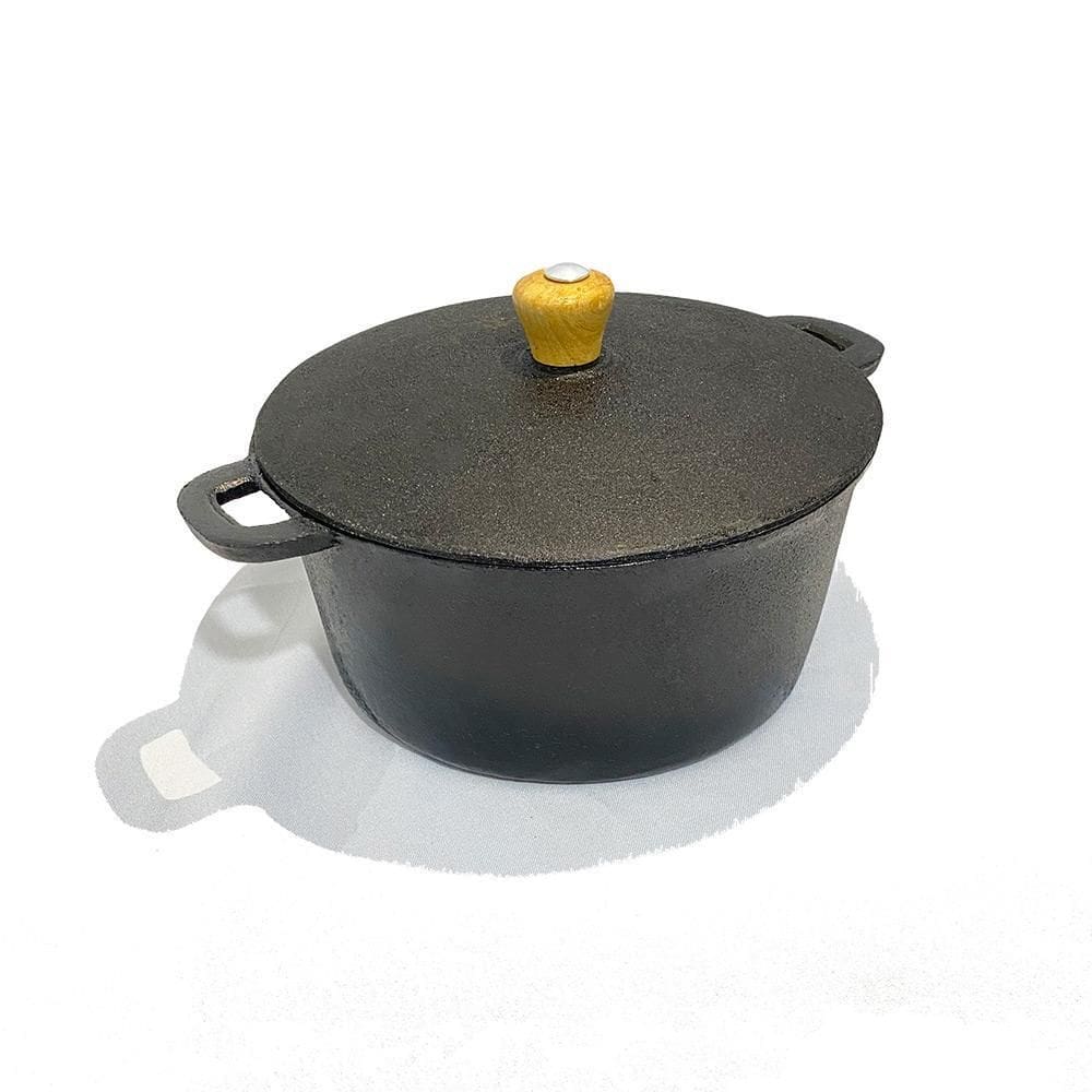 Caçarola Panela De Ferro 18Cm Duas Alças 1,6 Litros Tampa