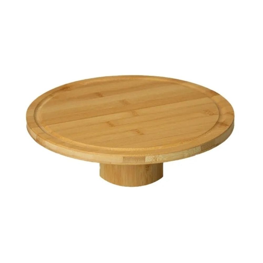 Prato para Bolo/Queijo de Bambu com Pé 28cm - Paramount