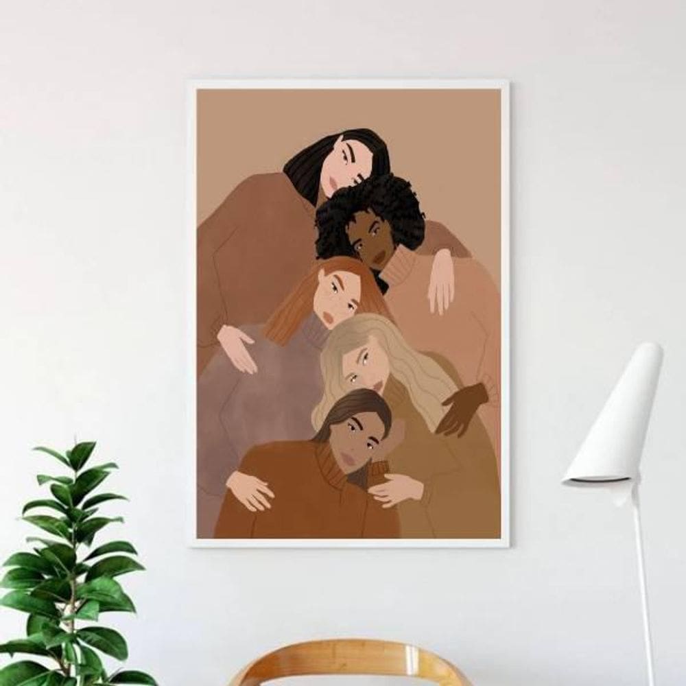 Quadro Mulheres Unidas Não Serão Vencidas 24X18Cm