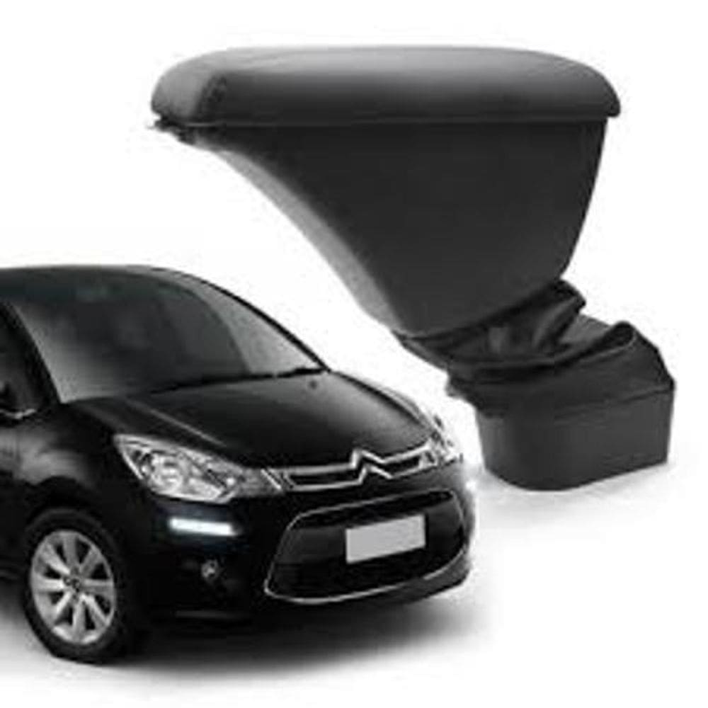 Apoio De Braço Fiat Argo Tecido Cinza C/Costura Laranja