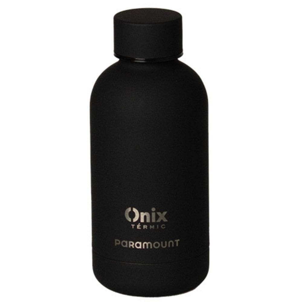 Garrafa Termica Onix Preta Silicone 350ml - Aço Inox - Paramount