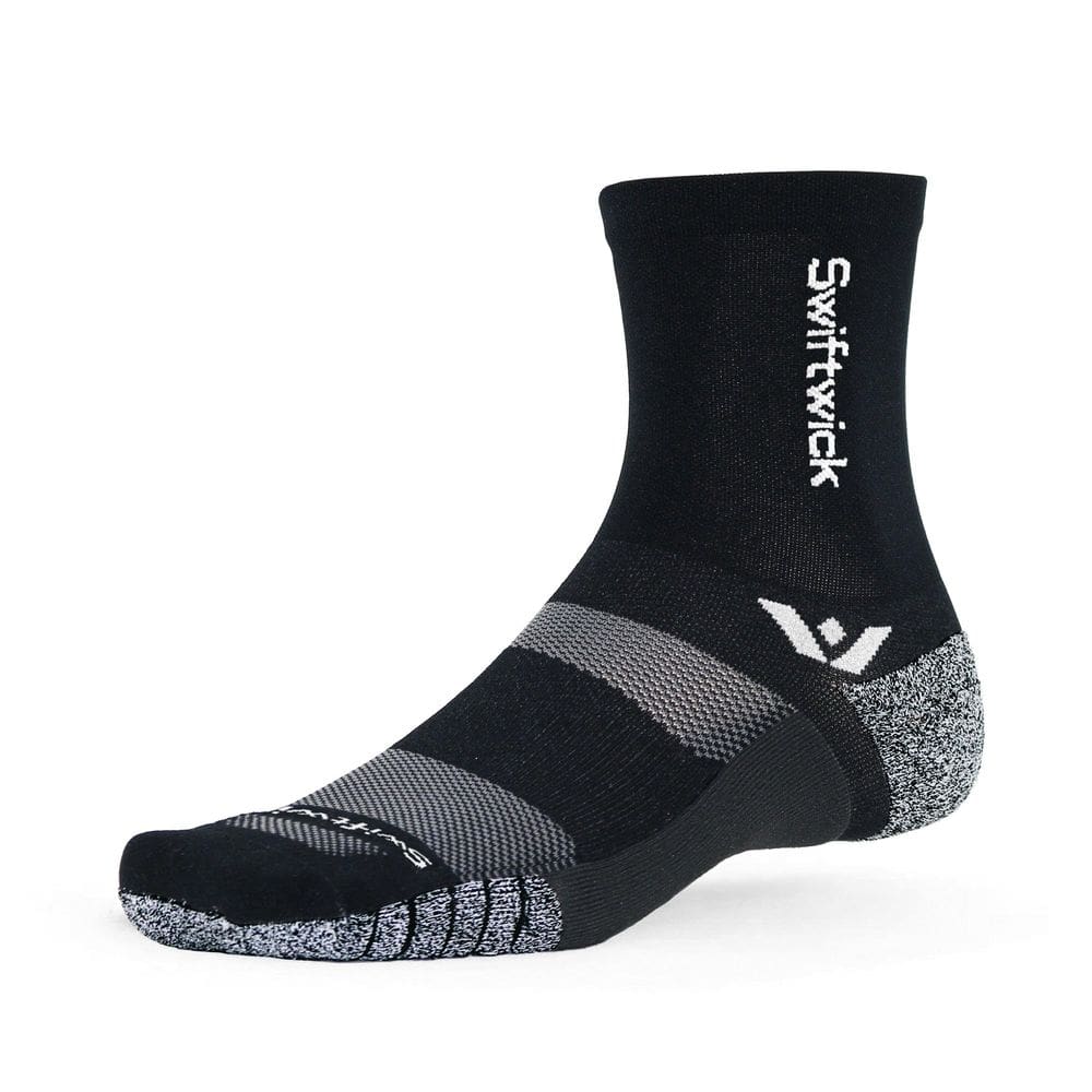 Medias para correr Swiftwick FLITE XT CINCO Antideslizantes Negras Talle M