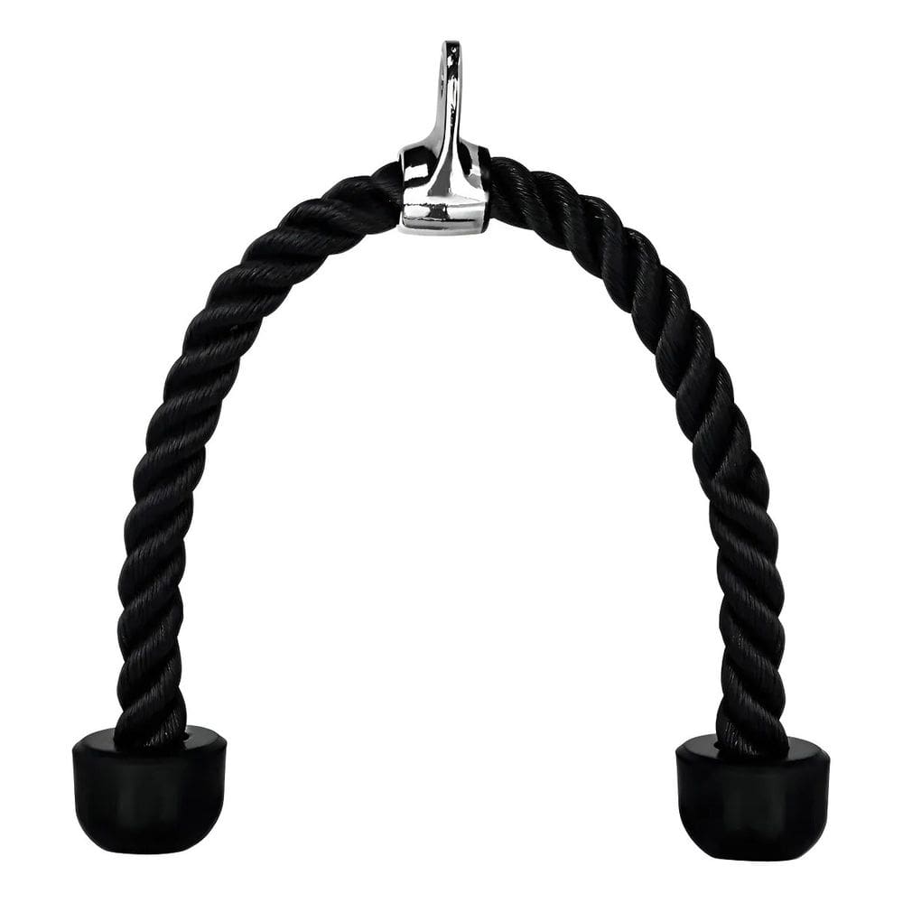 Puxador Corda Nylon Profissional Triceps Biceps Antebraço Musculação Treino Academia Crossover Pullover Polia Preto