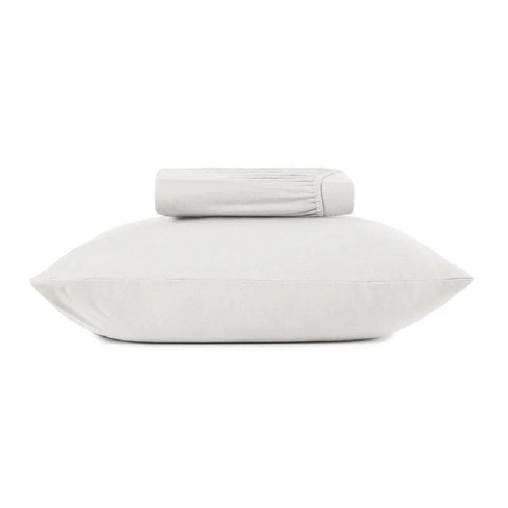Jogo Cama Solteiro 2 Pcs Fio Penteado Branco Altenburg