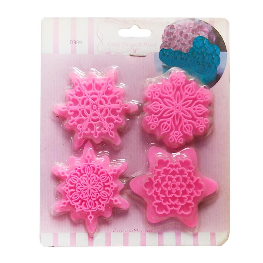 Carimbo Para Bolos 4 Modelos Decorador 6Cm