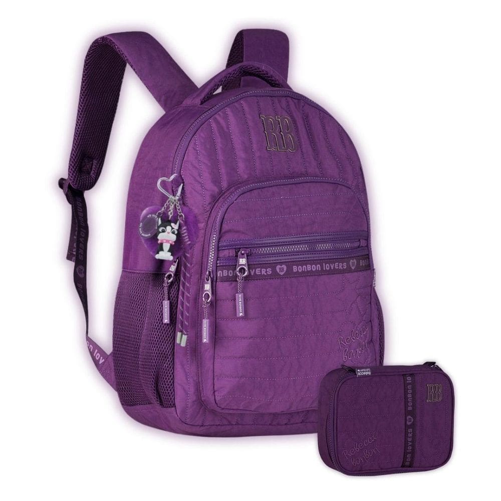Kit Mochila Rebecca Bonbon Costas Teen E Estojo Box Escolar