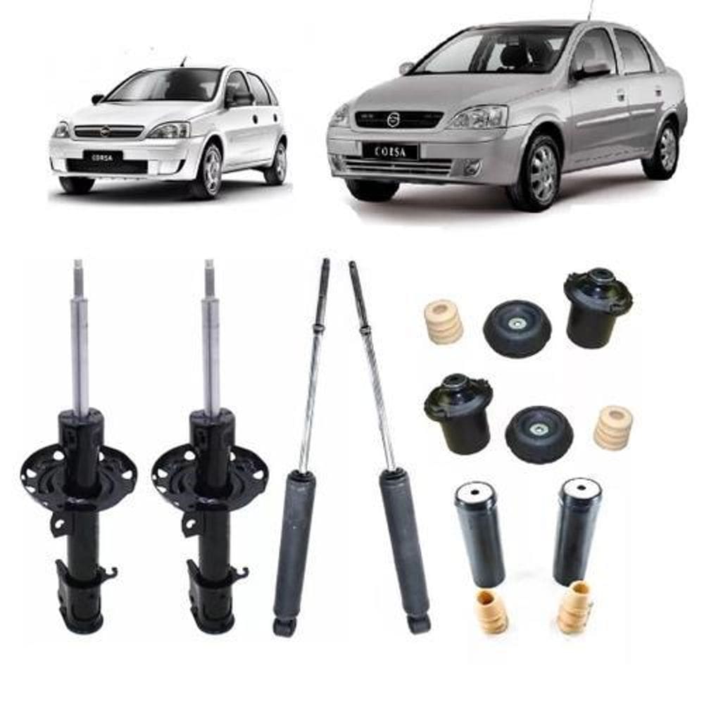 4 Amortecedores + Batentes Corsa Frente Montana/Maxx/Novo