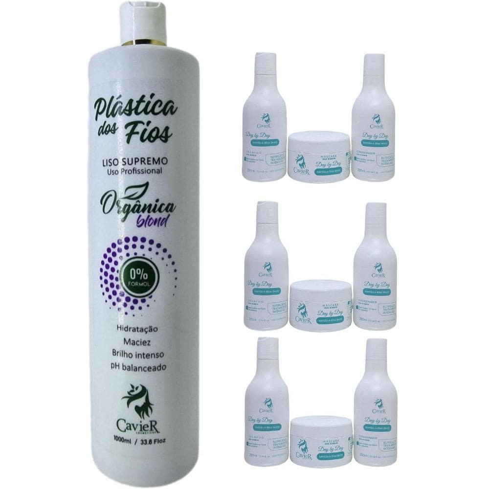 Orgânica Blond S/ Formol + 3 Kits Cliente Cavier