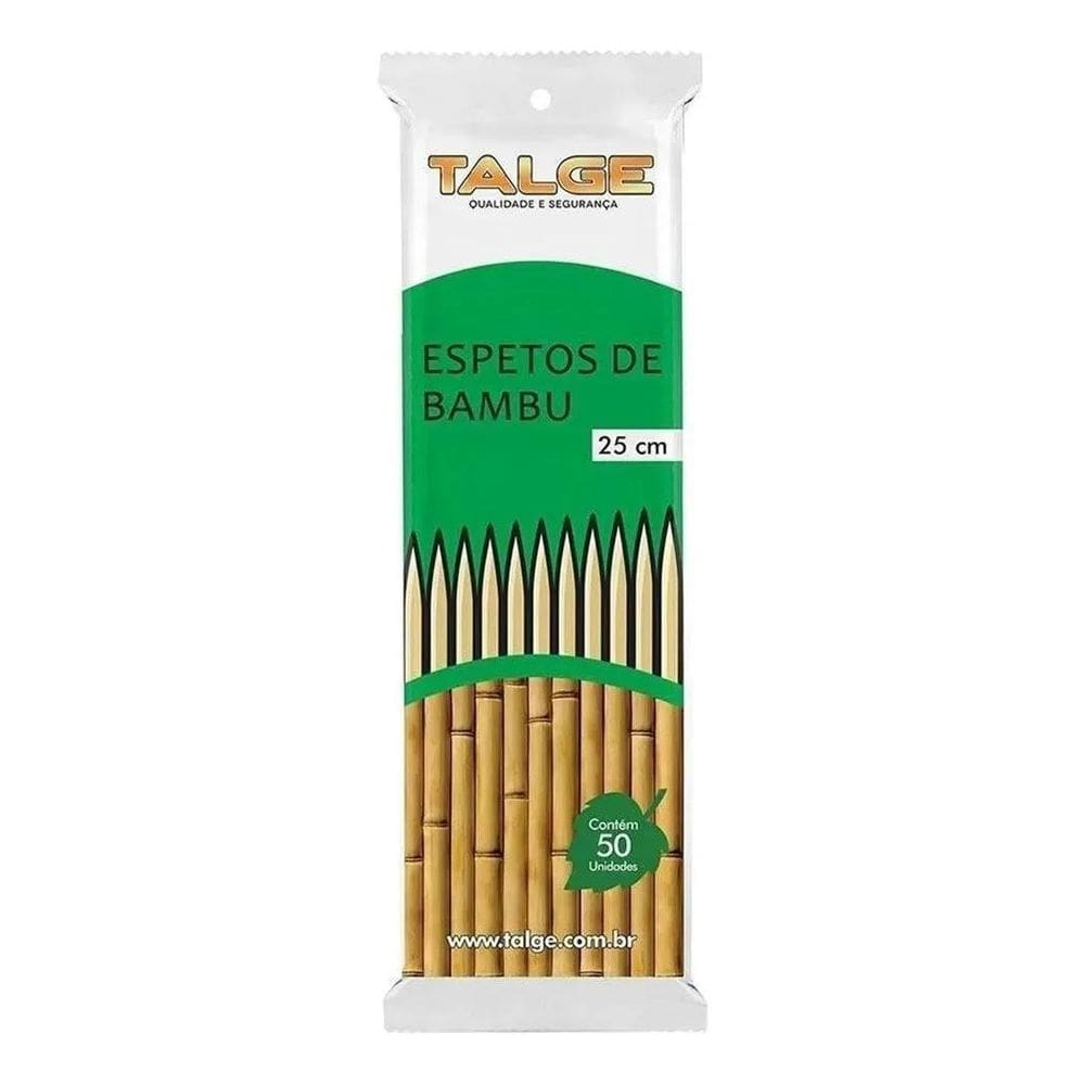 50 Palitos De Bambu Espeto Para Churrasco 25Cm
