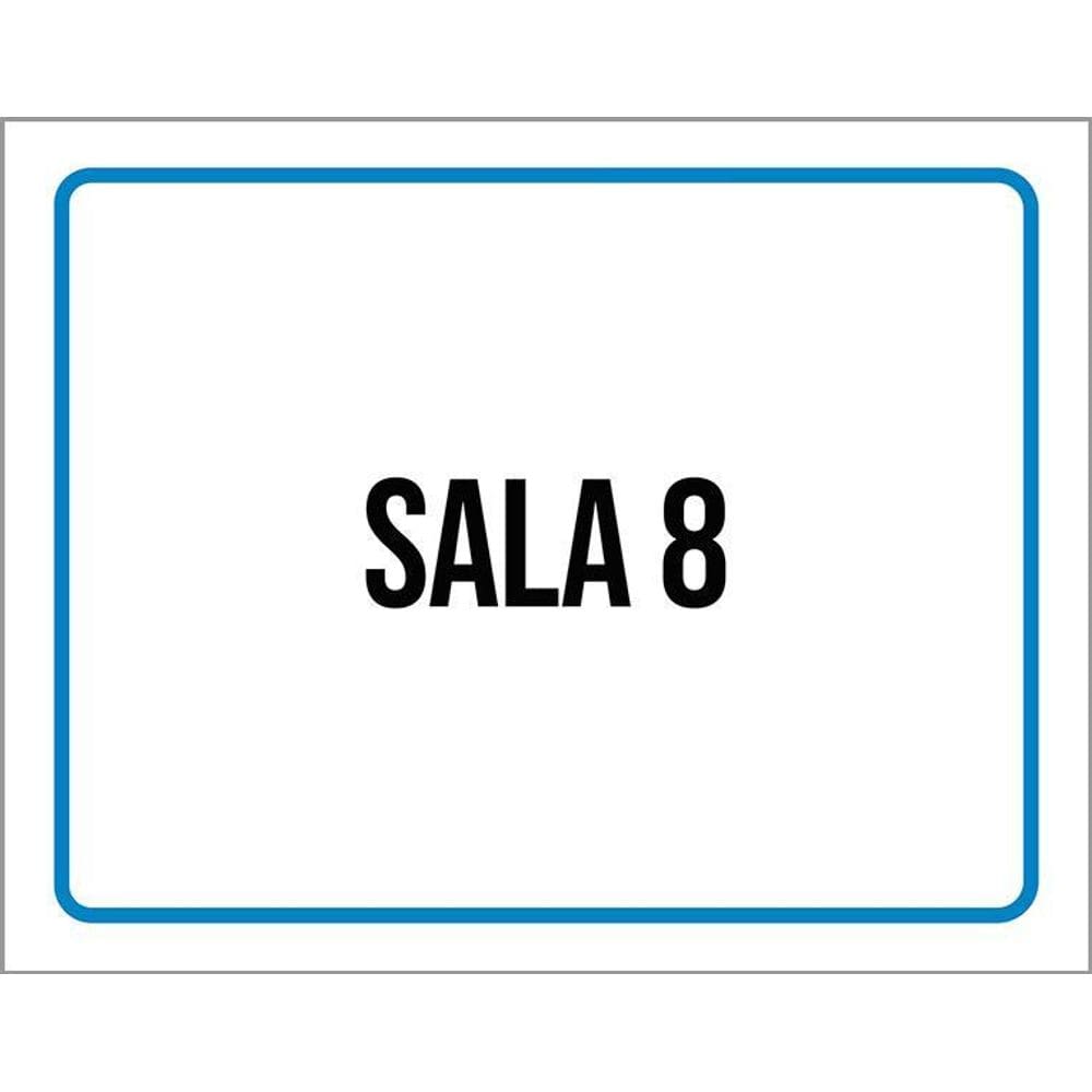 Placa Ambiente Sinalização Setor Sala 8 36X46