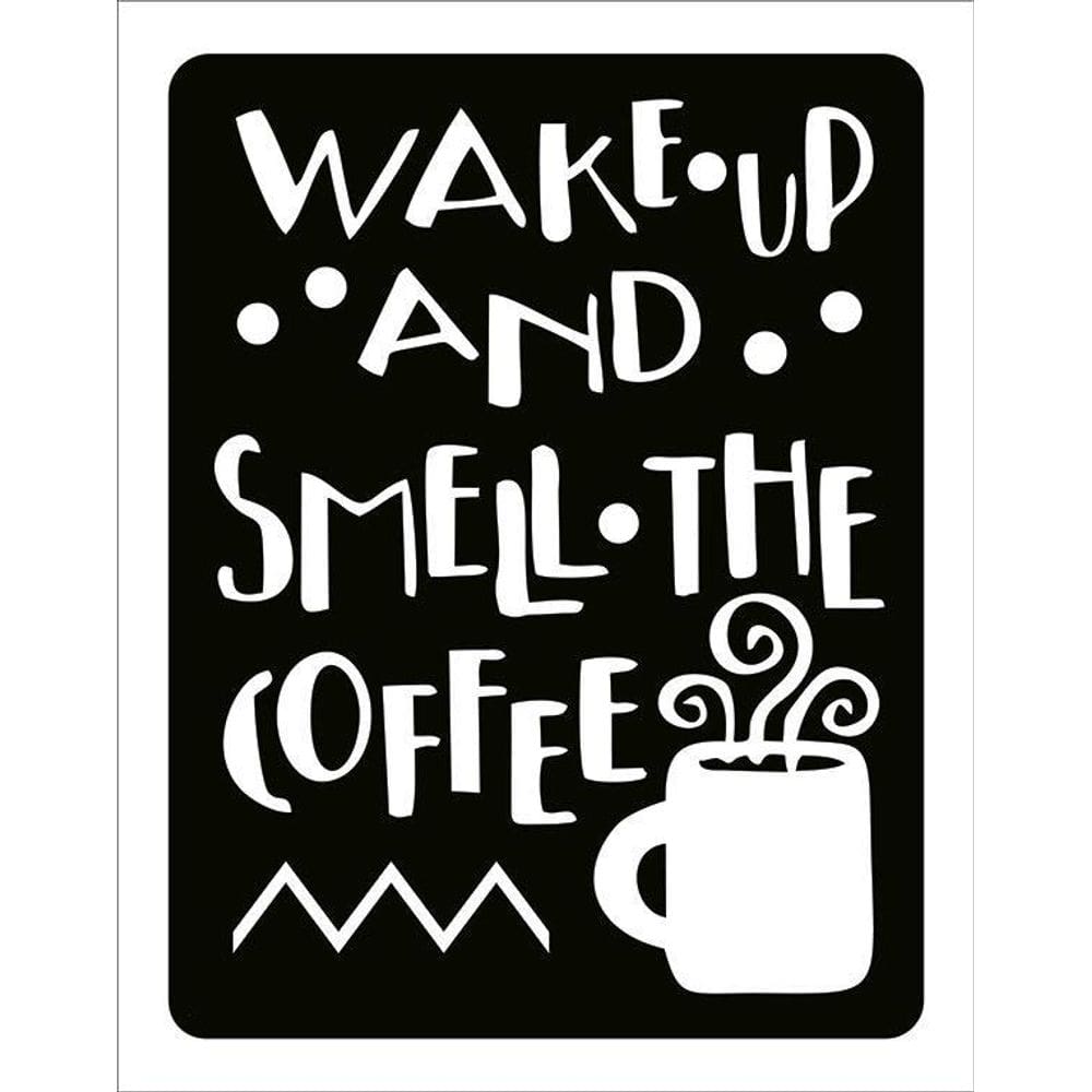 Placa Decorativa - Wake Up And Smell The Coffe Café 36X46
