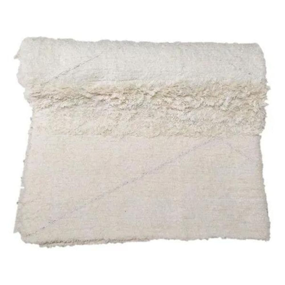 Tapete Para Sala Cru Bordado Vanilla Boho 2.50X4.00