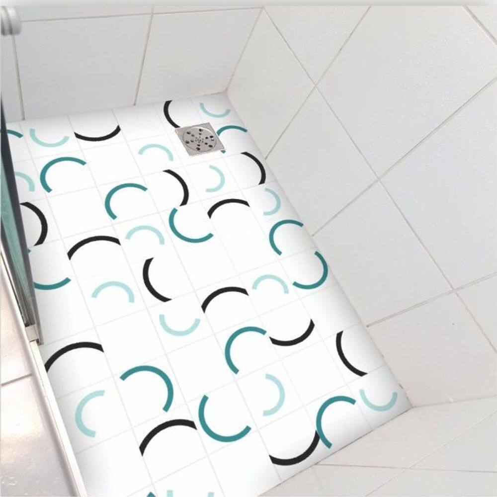 Adesivo Piso Box Banheiro Ladrilho Arte Antiderrapante
