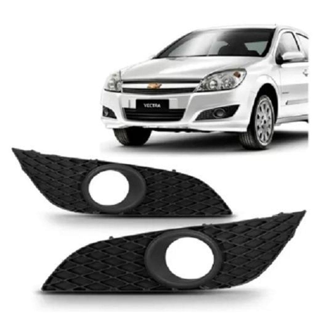 Par Grade Moldura Farol Milha Vectra 2009 10 11 2012 C/Furo