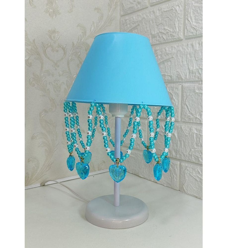 Abajur Infantil Decoração Quartinho De Menino Coração Azul