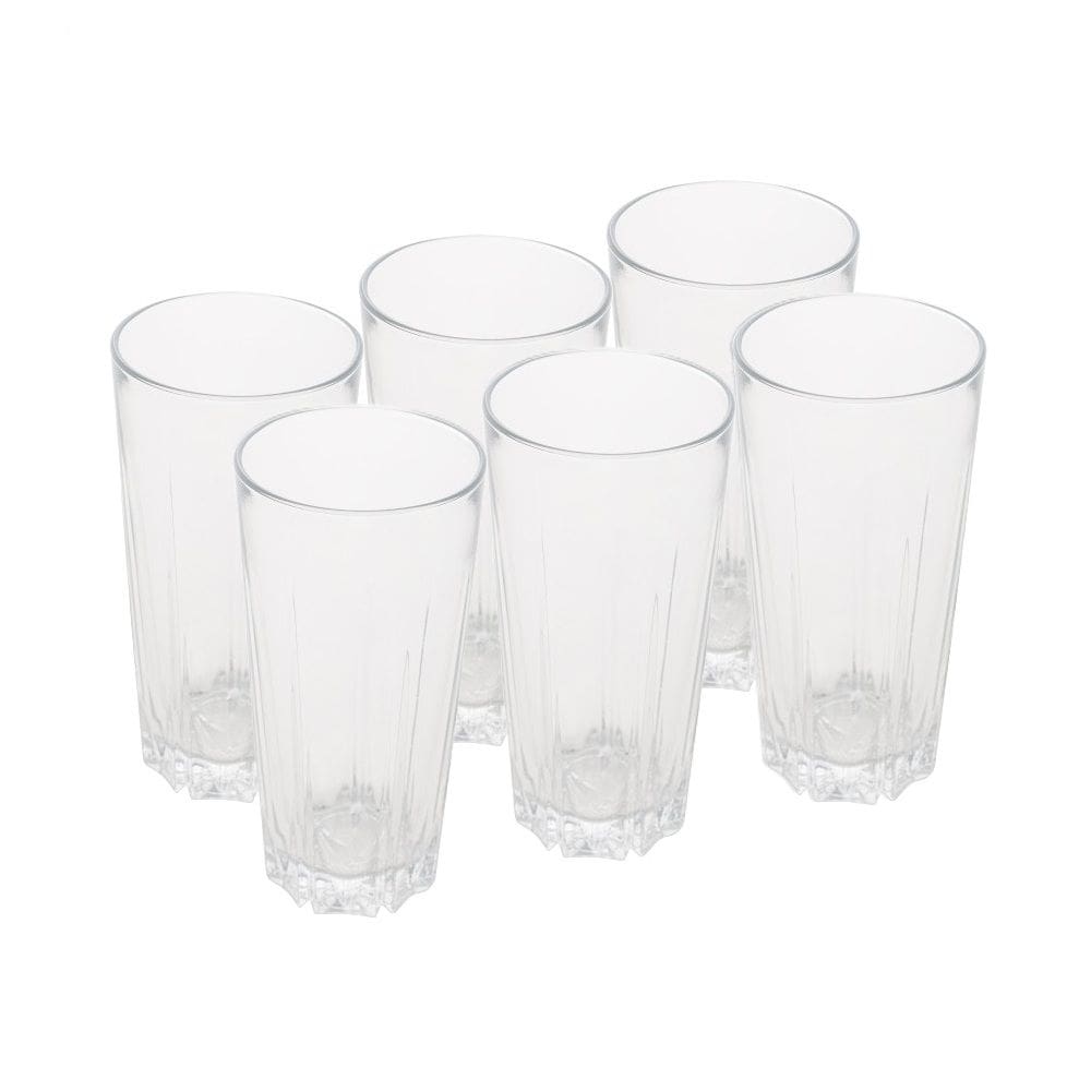 Cj 6 Copos Altos de Vidro Karat Transparente 350ml Lyor