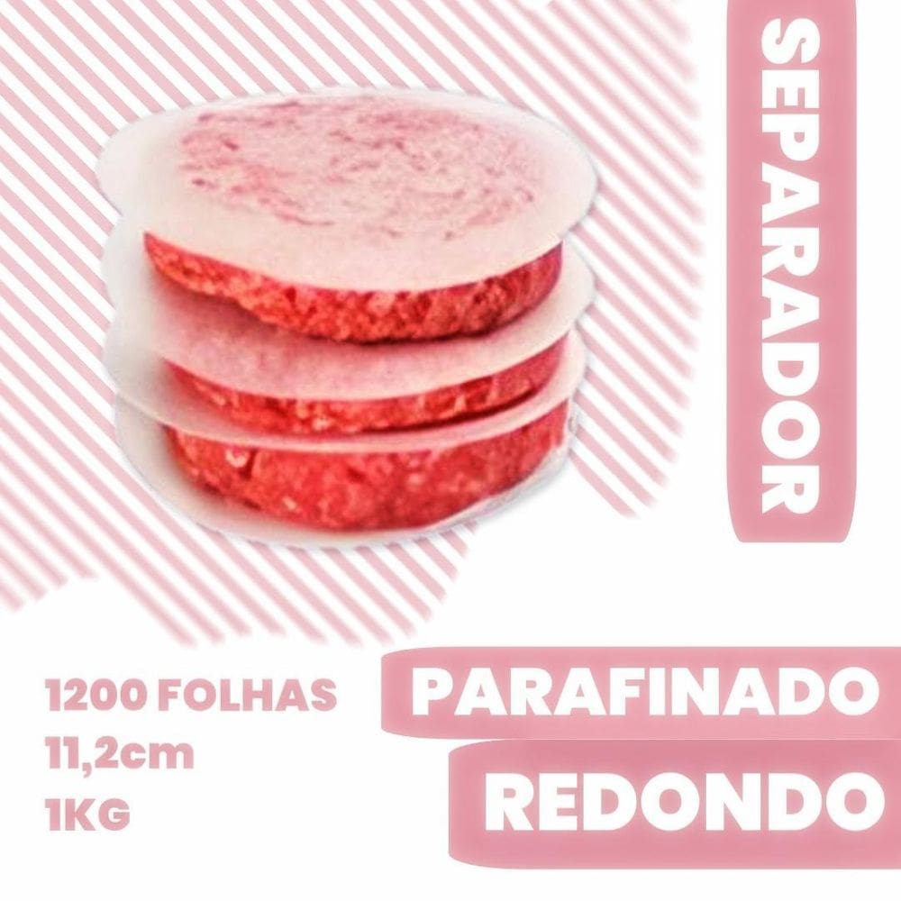 Papel Manteiga Separador De Hamburguer Redondo 11,2Cm