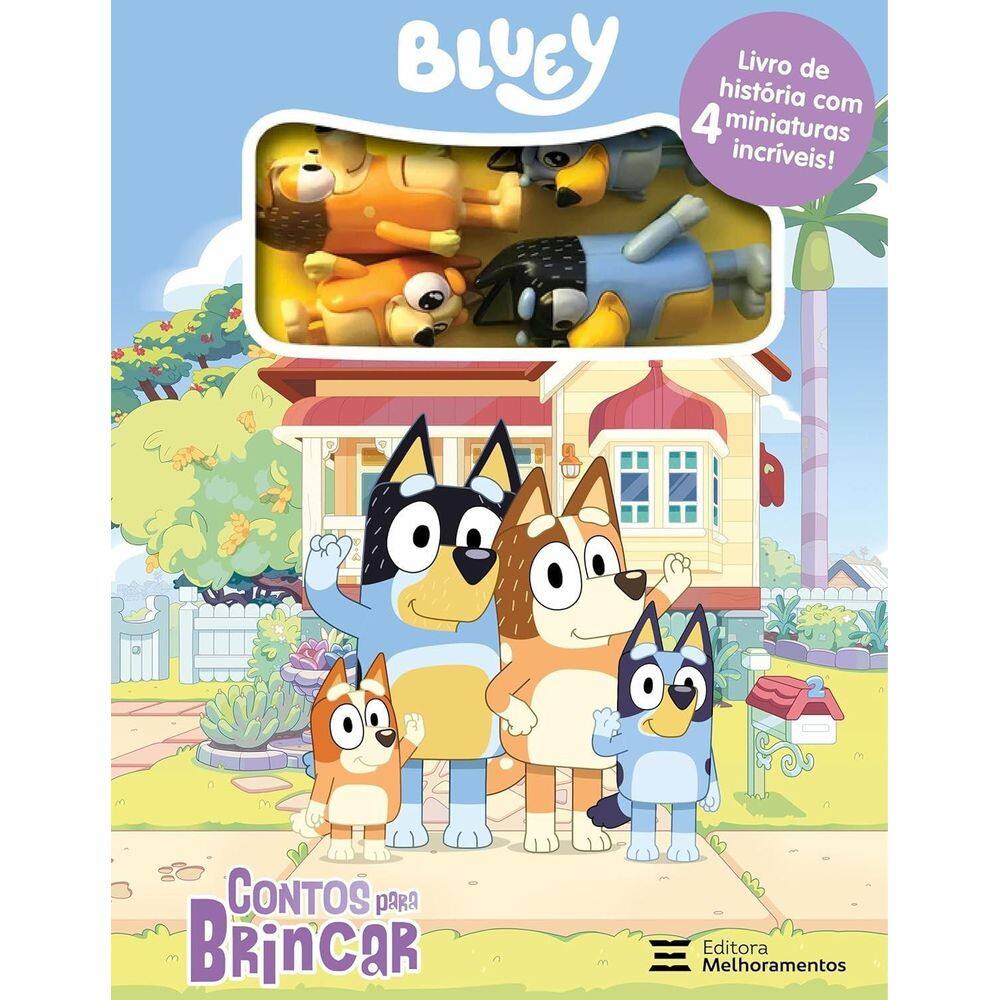 Livro Com Miniaturas - Bluey - Contos Para Brincar