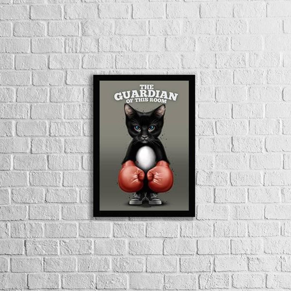 Quadro Gato The Guardian 24X18Cm