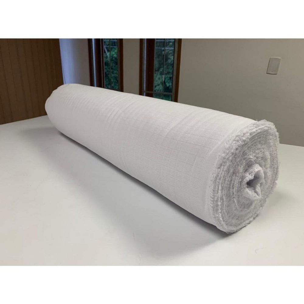 Tecido Fralda Quadriculada - 10 Metros  140G/M2  Branco