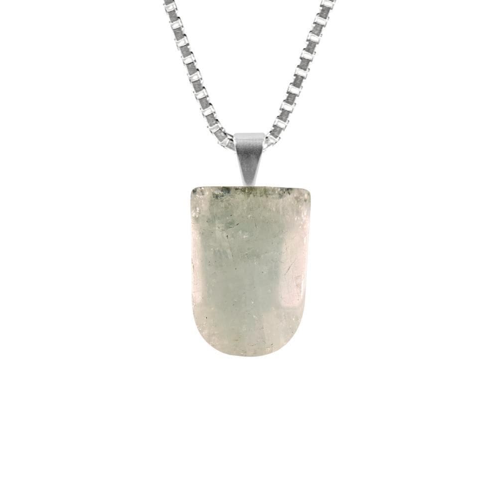 Colar 50Cm Prata 925 Água-Marinha Medalha Verdadeira Natural