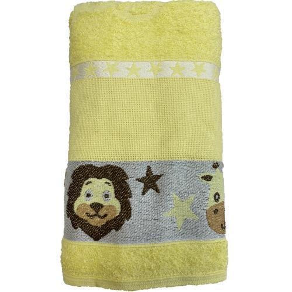 Toalha De Banho Infantil Amarelo Ponto Cruz Faap 70X110Cm