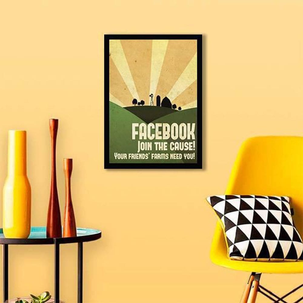 Quadro Decorativo Facebook Join The Cause 45X34Cm