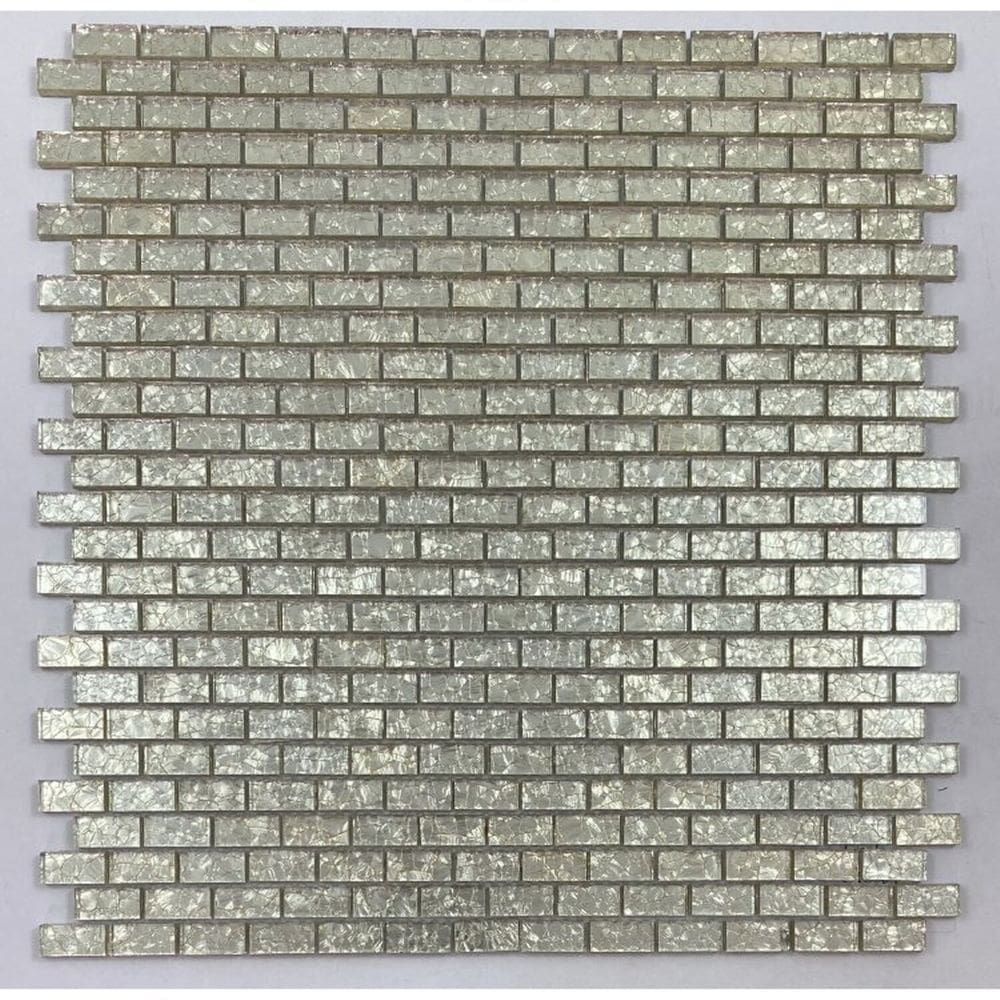 Kit 1m² Pastilha de Vidro Espelhado 29cm X 29cm Dourado Espelhado