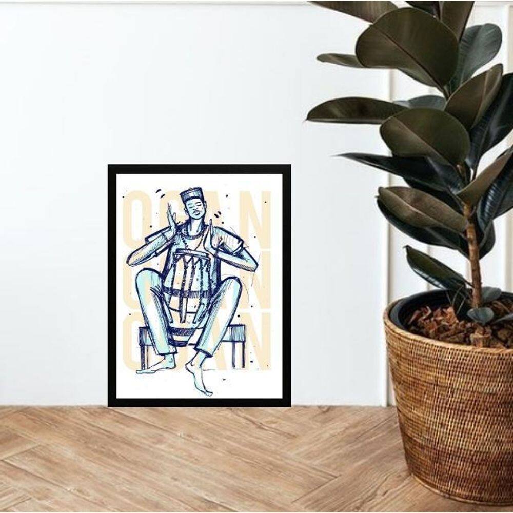 Quadro Ogã Congo Candomblé 24X18Cm - Com Vidro