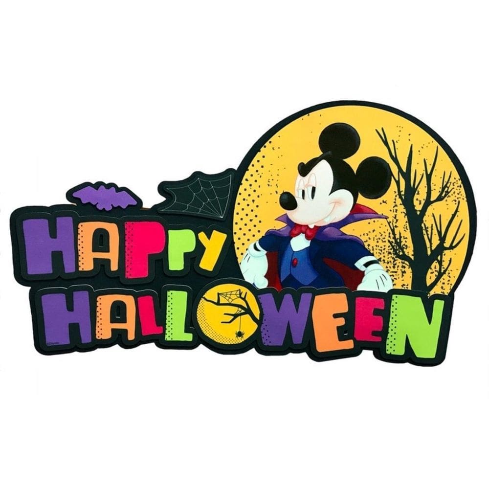 Painel Halloween Disney Personagem Assustadora Banner 53X31