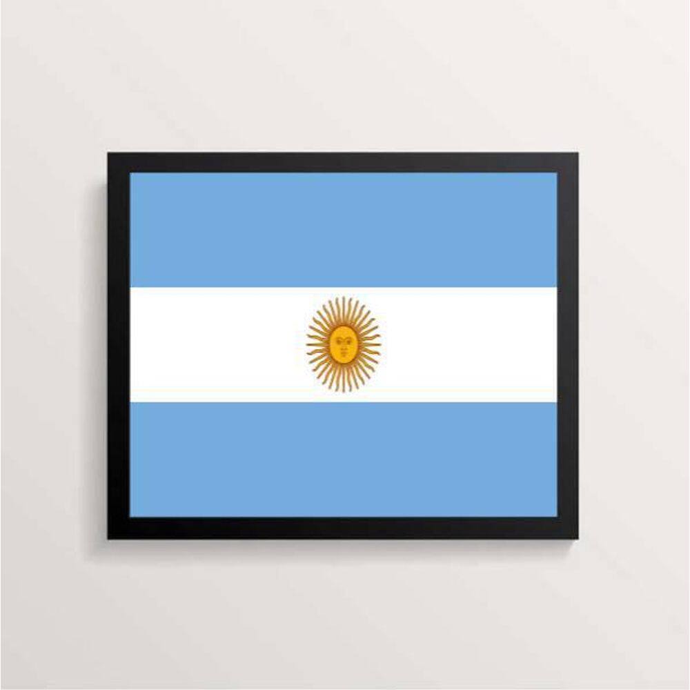 Quadro Decorativo Bandeira Argentina 33X24Cm