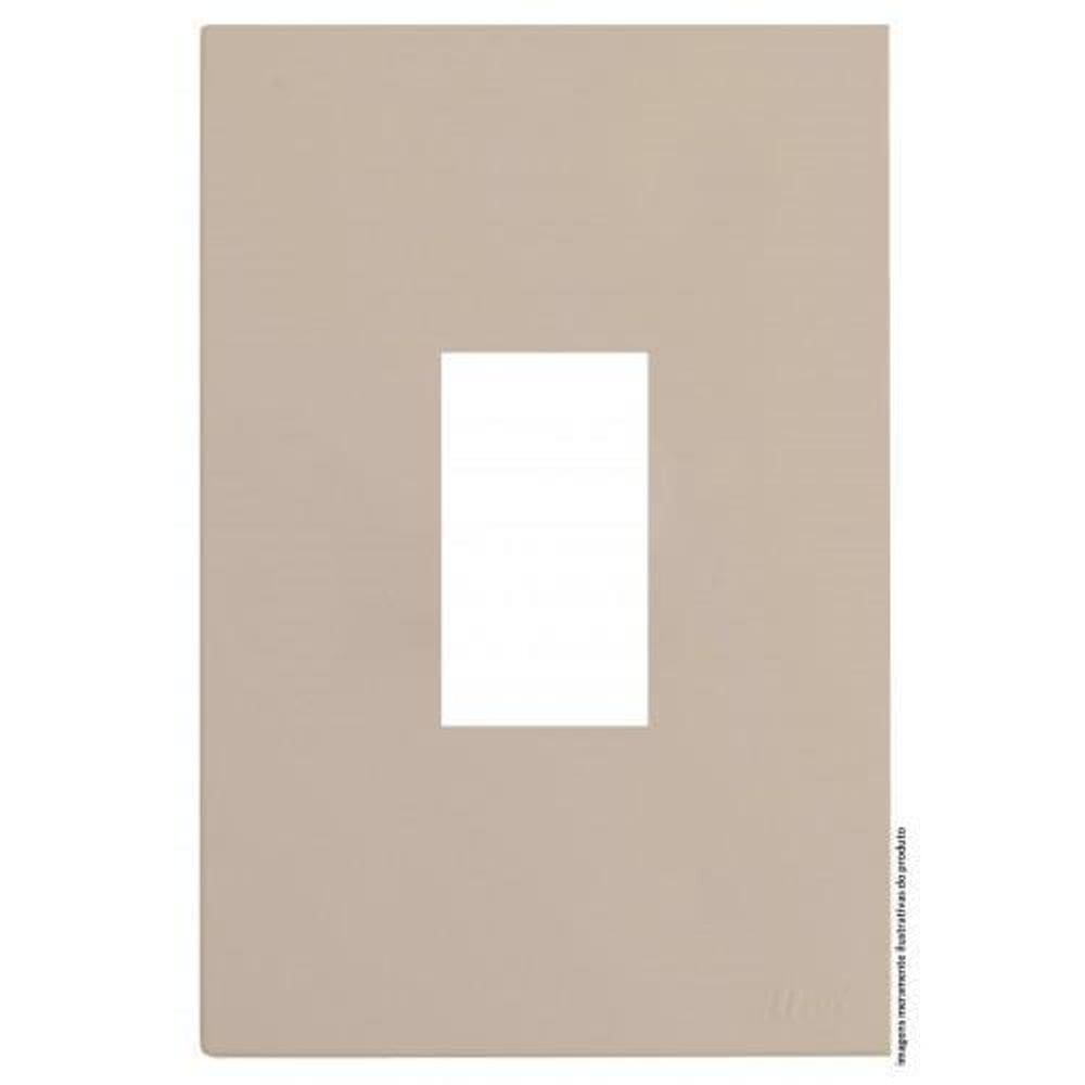 Placa Para 1 Modulo Vertical Com Suporte 4X2 Brs12401-1Ar.