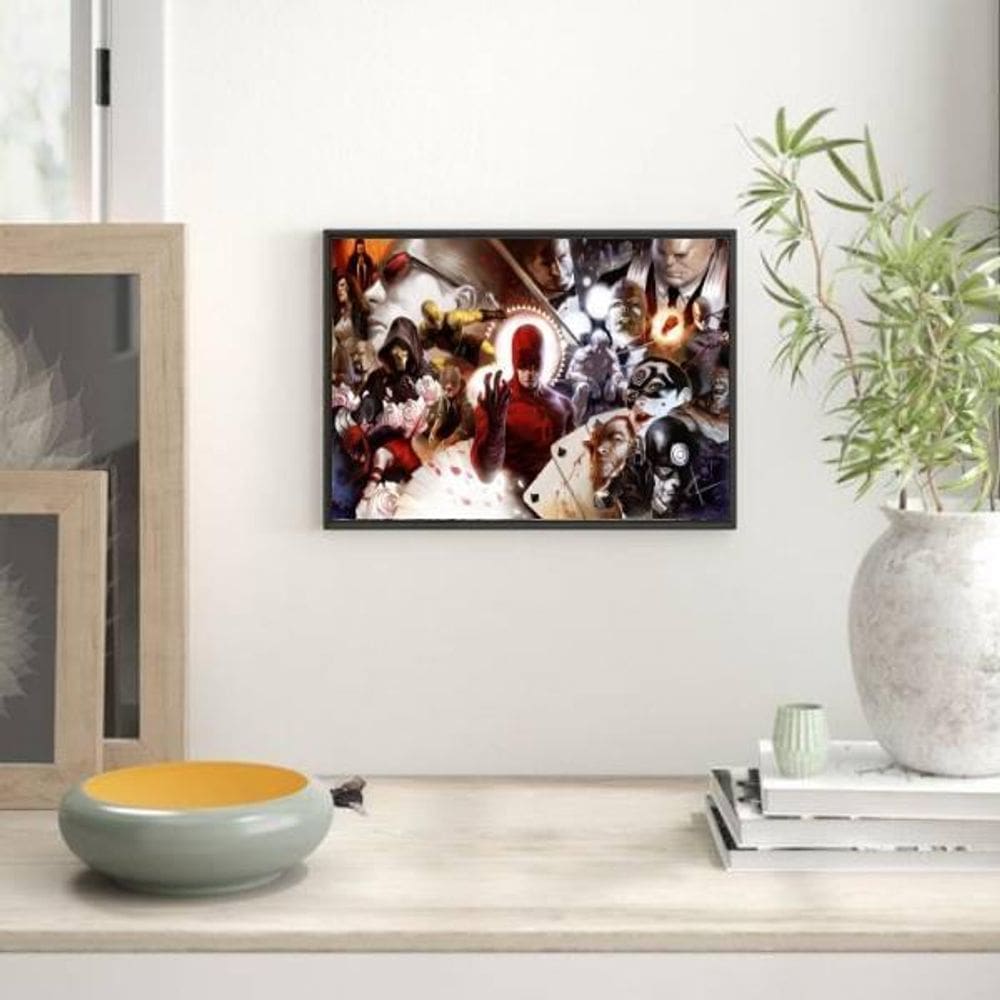 Quadro Personagens Filme Demolidor 24X18Cm - Com Vidro