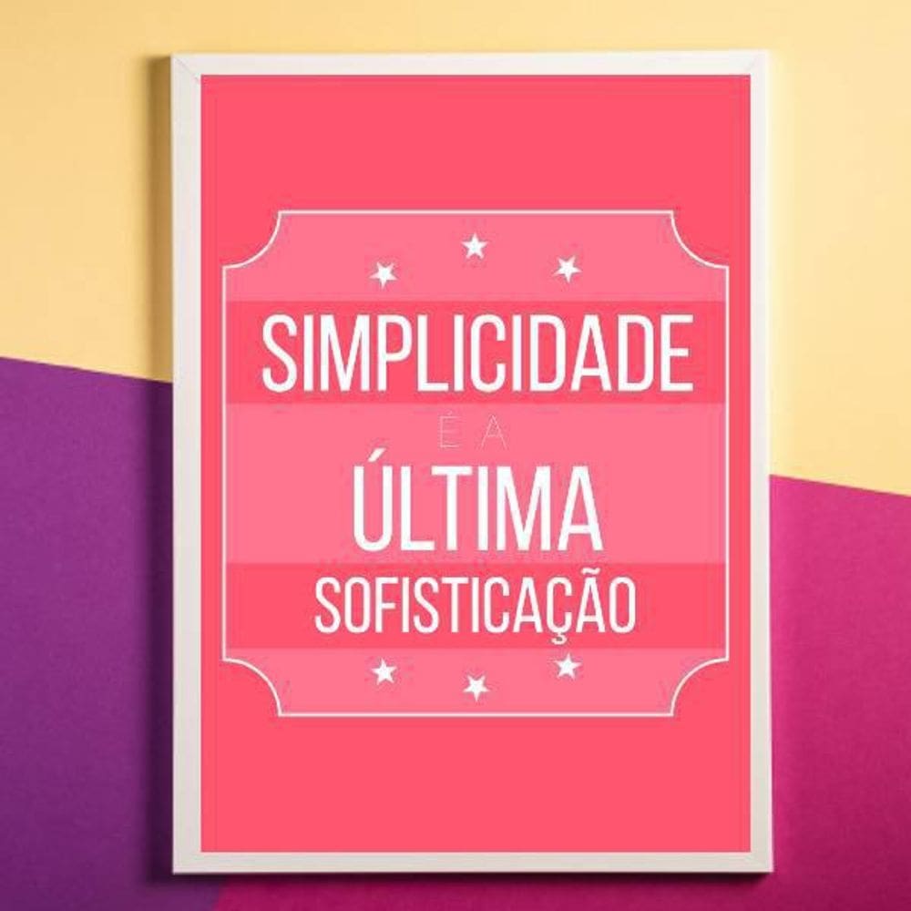 Quadro Decorativo Simplicidade Sofisticação 34x23Cm