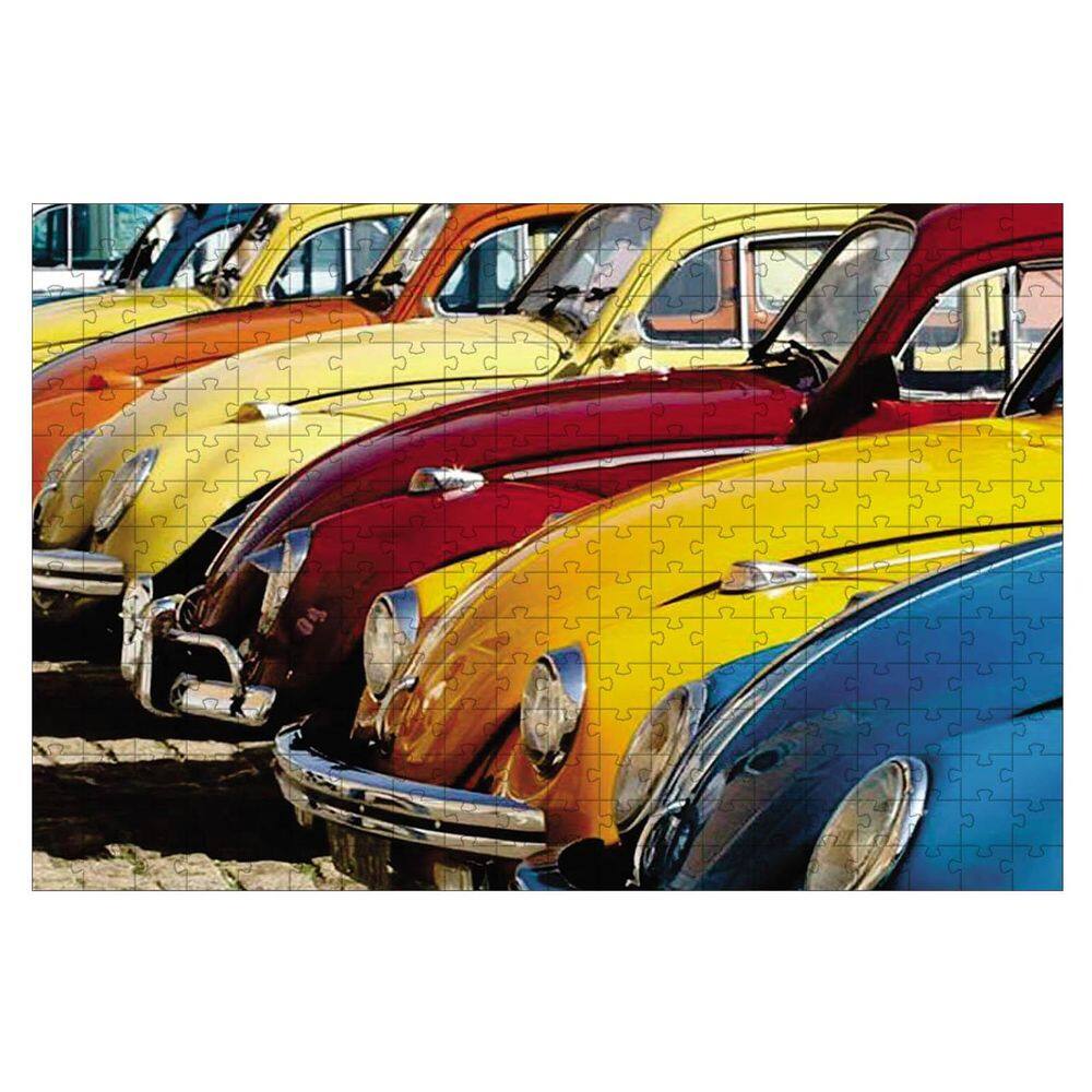 Quebra-Cabeça Inclusivo E Educativo 300 Peças Fusca Em Cores