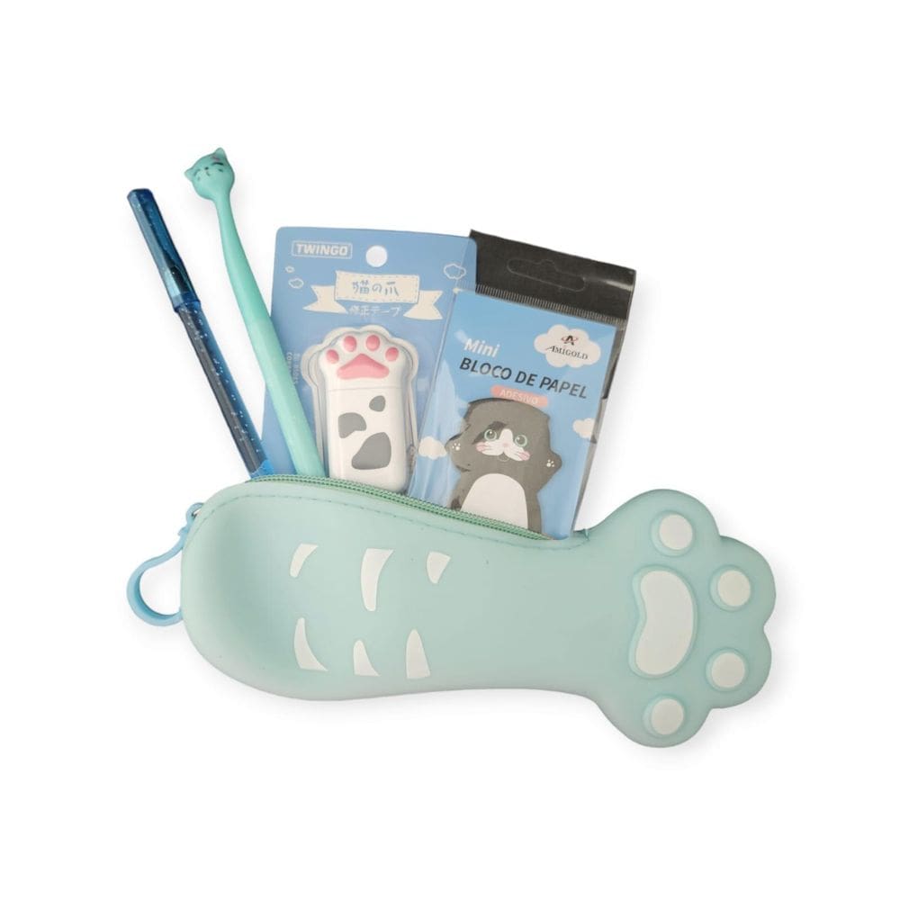 Kit Papelaria Fofa Gatinhos Patinha Itens Variados Presente