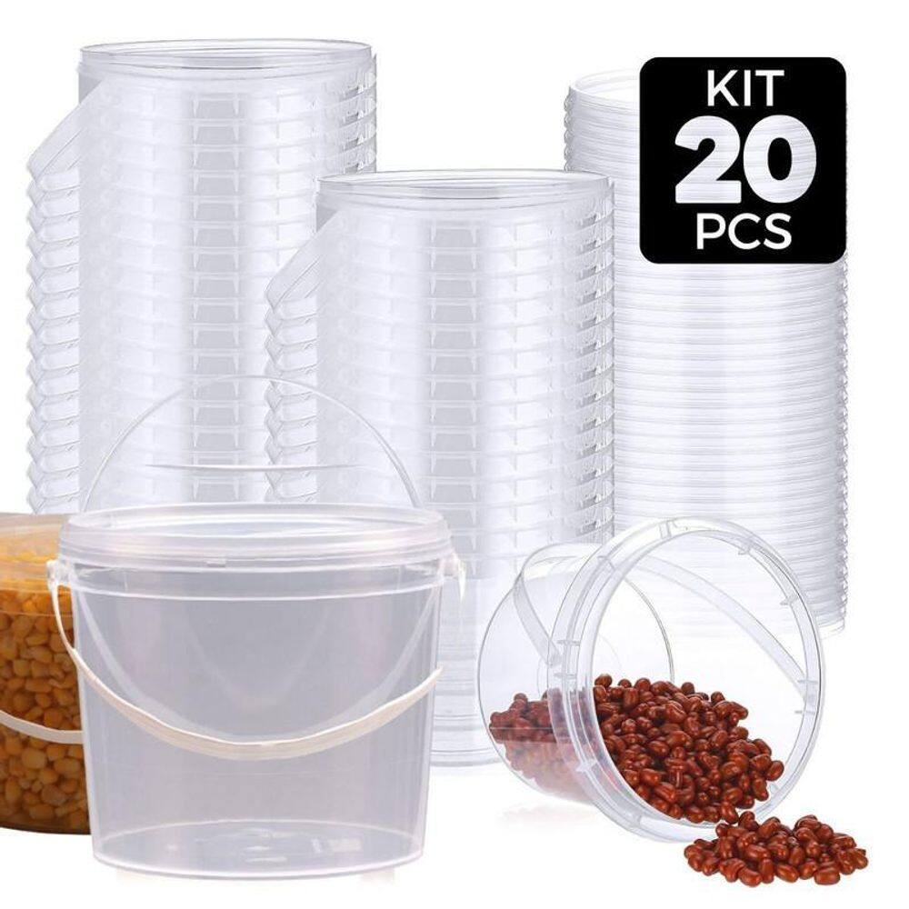 Balde 1.8L Para Armazenamento De Vegetais 20 Pçs
