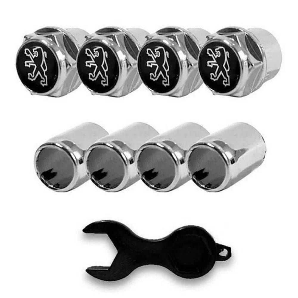 Bico De Pneu Anti Furto Cromado Peugeot